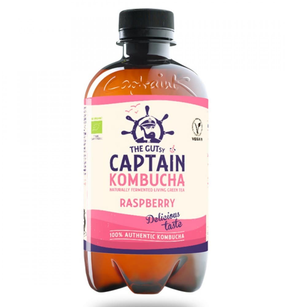 Κομπούχα 'Σμέουρο' - Kombucha Raspberry (400ml) - Gutsy Captain - Image 1