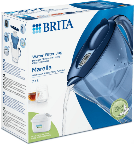 Brita Marella Water Filter Jug Κανάτα με Φίλτρο Νερού, 2.4lt - Brita