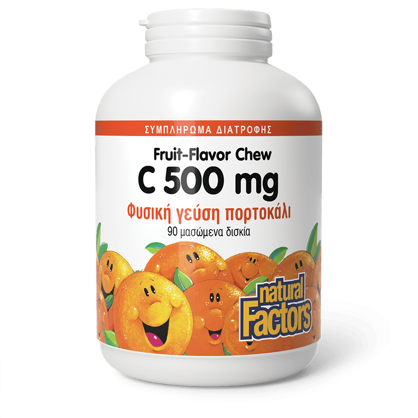 Vitamin C μασώμενη 500mg 90 caps - Natural Factors