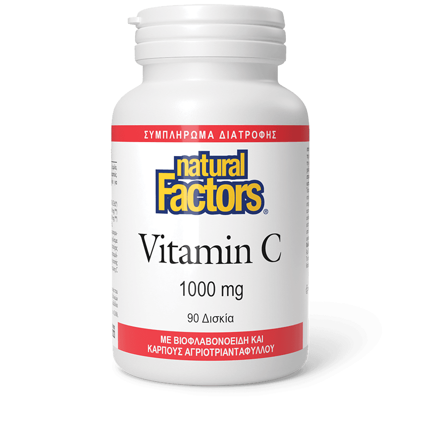 Vitamin C, 1,000 mg plus Bioflavonoids & Rosehips 90 caps - Natural Factors