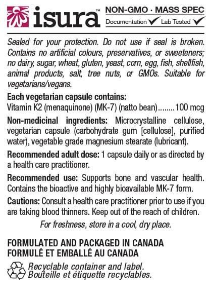Vitamin K2 100μg 60 caps - Natural Factors - Thumbnail 2