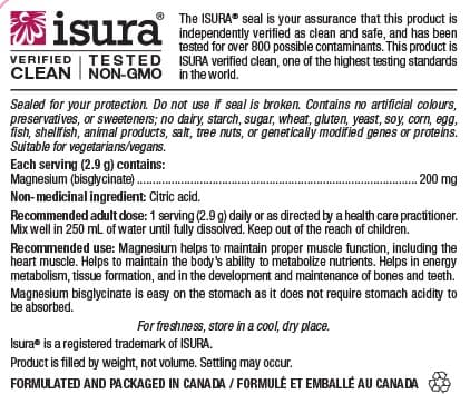 Magnesium Bisglycinate 200mg 125g - Natural factors - Thumbnail 2