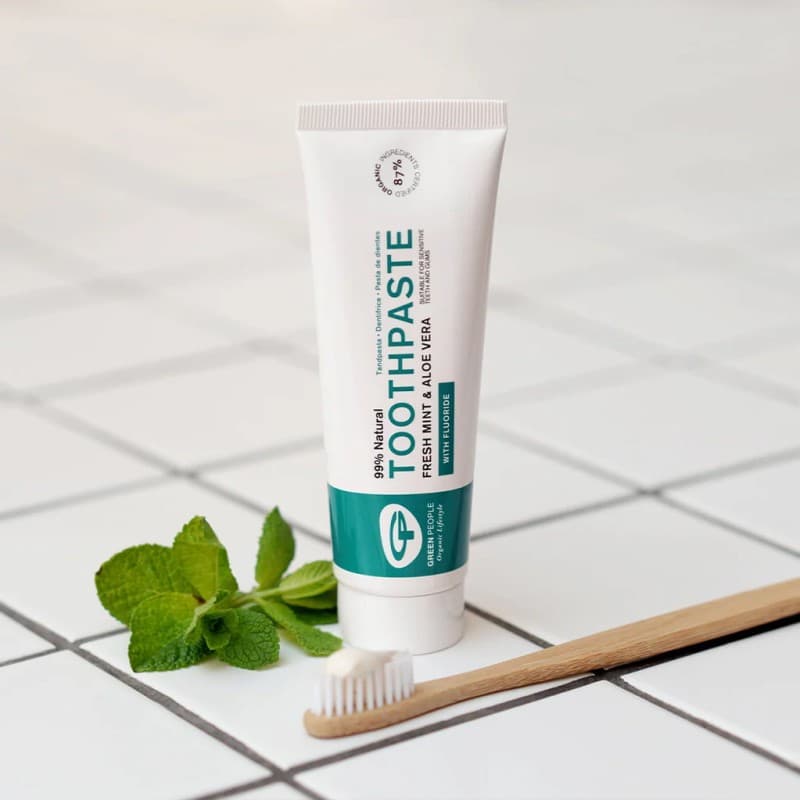 Οδοντόκρεμα με μέντα & Aloe Vera, με φθόριο 75 ml - Green People - Thumbnail 4