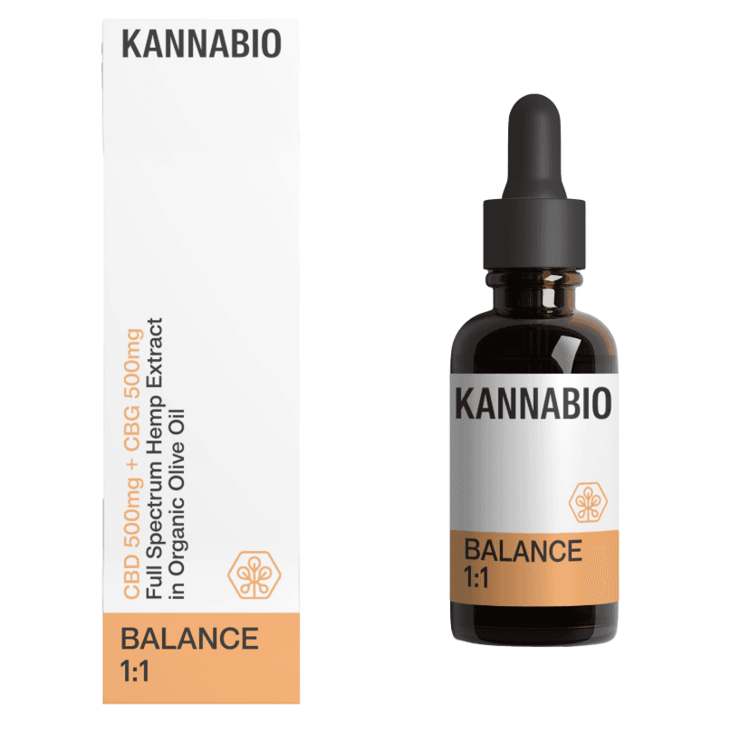 BALANCE 1:1 (CBD 500mg + CBG 500mg) 10ml - Kannabio
