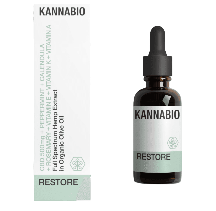 RESTORE CBD 5% + Εκχυλίσματα βοτάνων + Βιταμίνες (10ml) - Kannabio