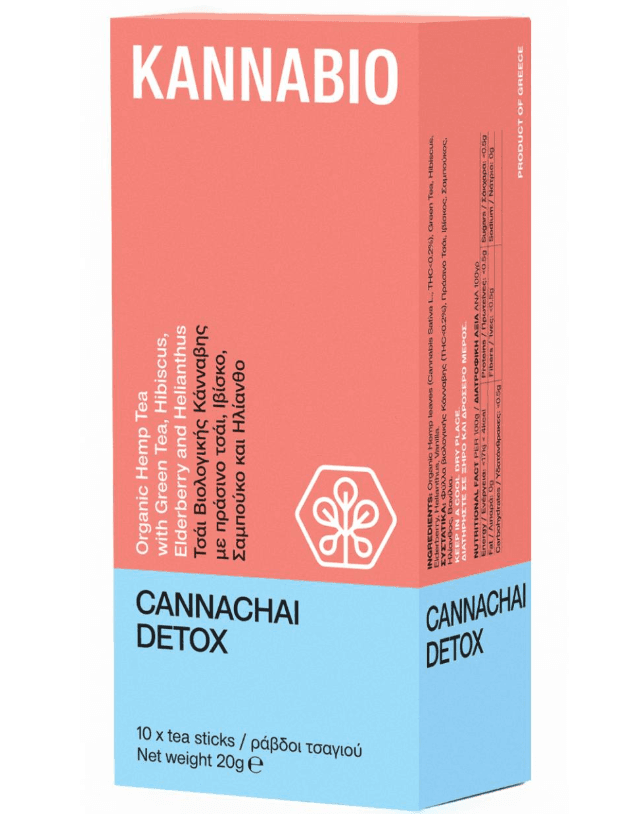 Cannachai: Detox - Κάνναβη με Ιβίσκο, Σαμπούκο και Ηλίανθο (10 τεμ.) - Kannabio