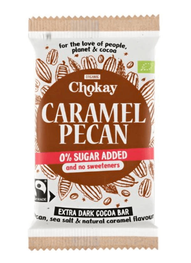 Σοκολάτα 'Caramel Pecan' Χωρίς Γλουτένη & Χωρίς Ζάχαρη (70γρ) - Chokay - Image 1