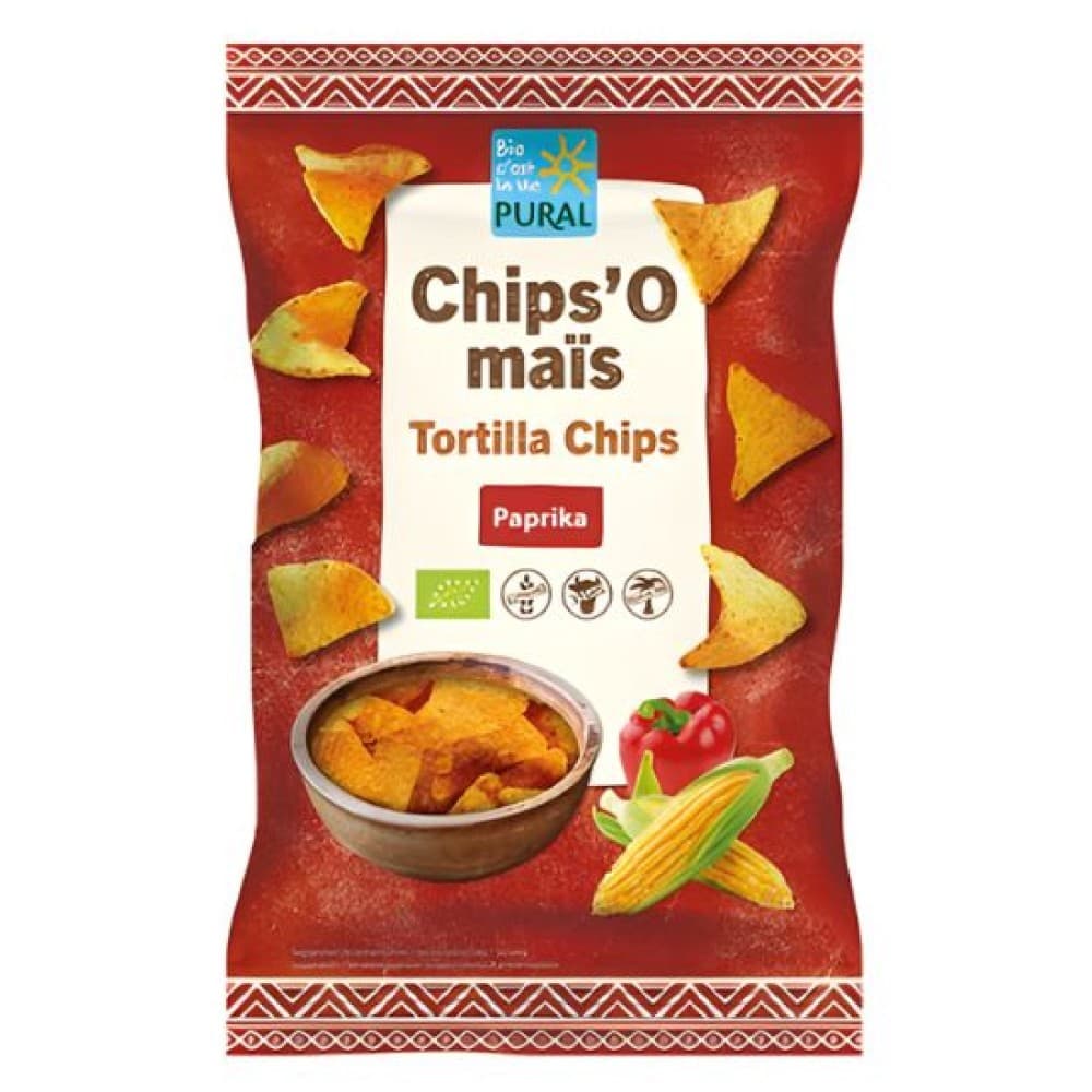 Nachos Καλαμποκιού Πάπρικα - Χωρίς Γλουτένη (125γρ) - Pural - Image 1
