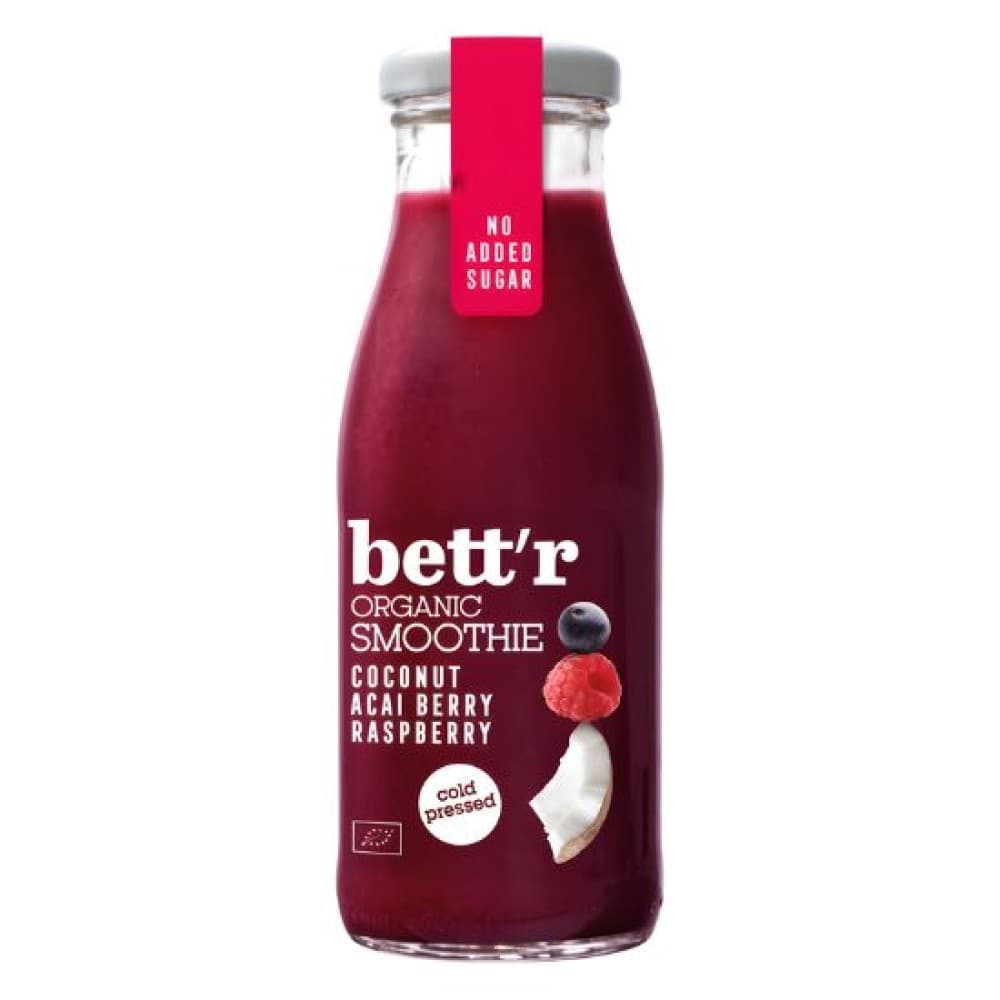 Smoothie με Σμέουρο, AcaI & Καρύδα (250ml) - Bett'r