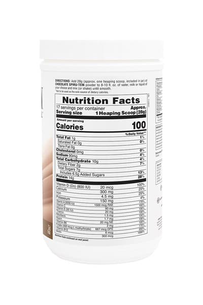 SPIRU-TEIN Chocolate 476gr - Natures Plus - Thumbnail 2