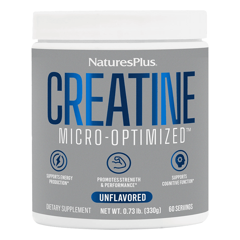 Creatine Monohydrate Powder Μονοϋδρική Κρεατίνη Χωρίς Γεύση 330gr - Natures Plus - Image 1